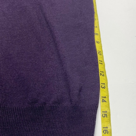Jos. A. Bank Men's Deep Purple V-Neck Sweater 2XL 100% Italian Merino Wool - Picture 6 of 9